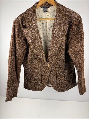 Miss Chievous Brown Floral Print Blazer